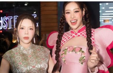 Lý Nhã Kỳ hội ngộ HH Khánh Vân, mừng Huỳnh Lập ra mắt 'Nhà gia tiên'